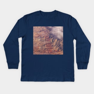 Red Desert View from Above Kids Long Sleeve T-Shirt